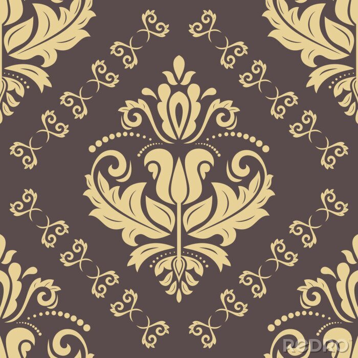 Bild Orientalisches Muster auf braunem Hintergrund