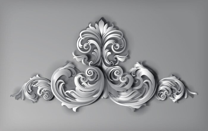 Bild Ornament 3D Grau