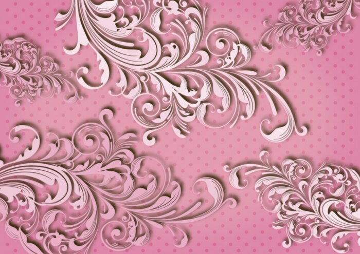 Bild Ornament auf rosa Hintergrund