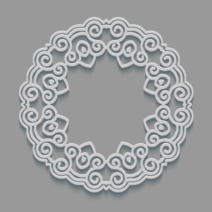 Bild Ornament grau 3D