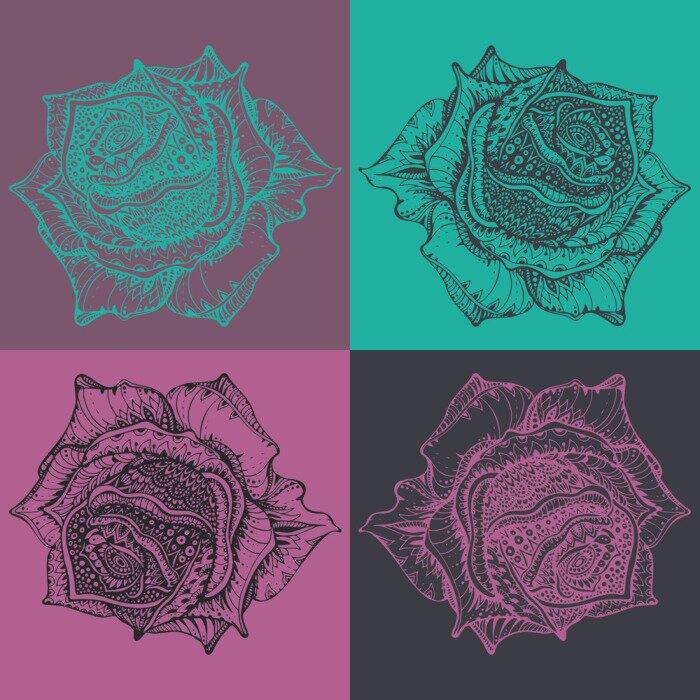 Bild Ornament mit Blumen