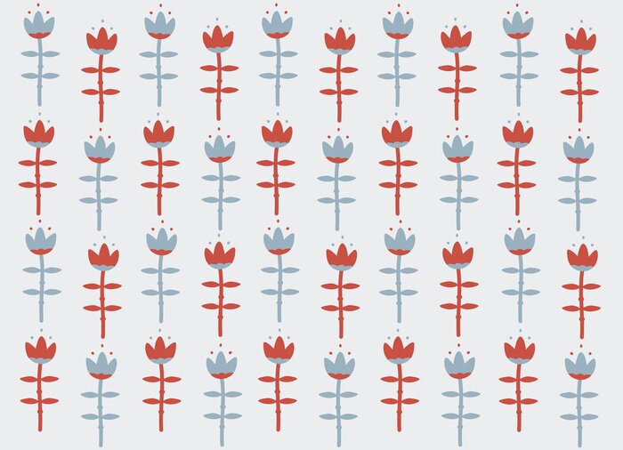 Bild Ornament skandinavische Blumen