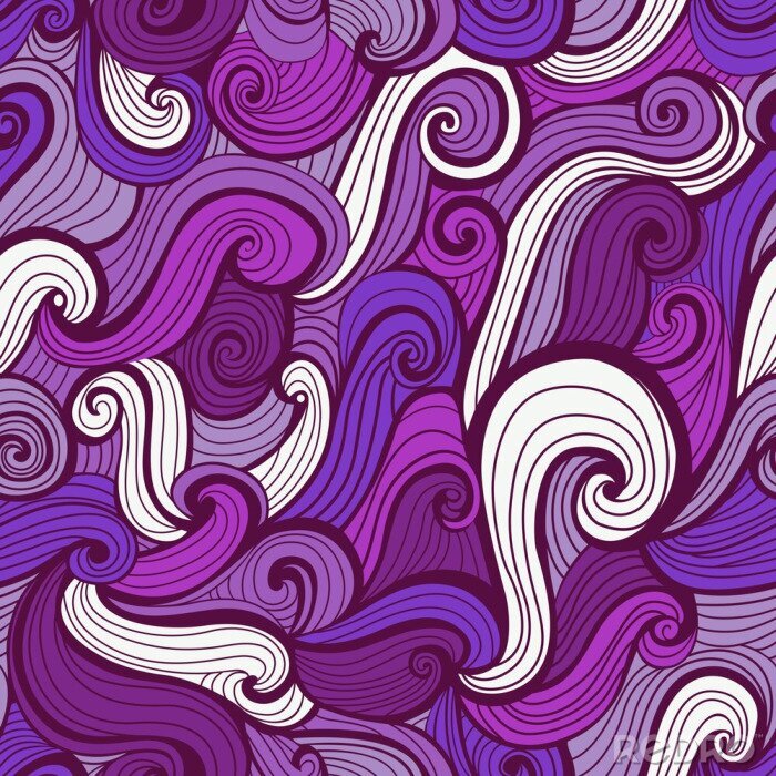 Bild Ornamentale Wellen in Violett