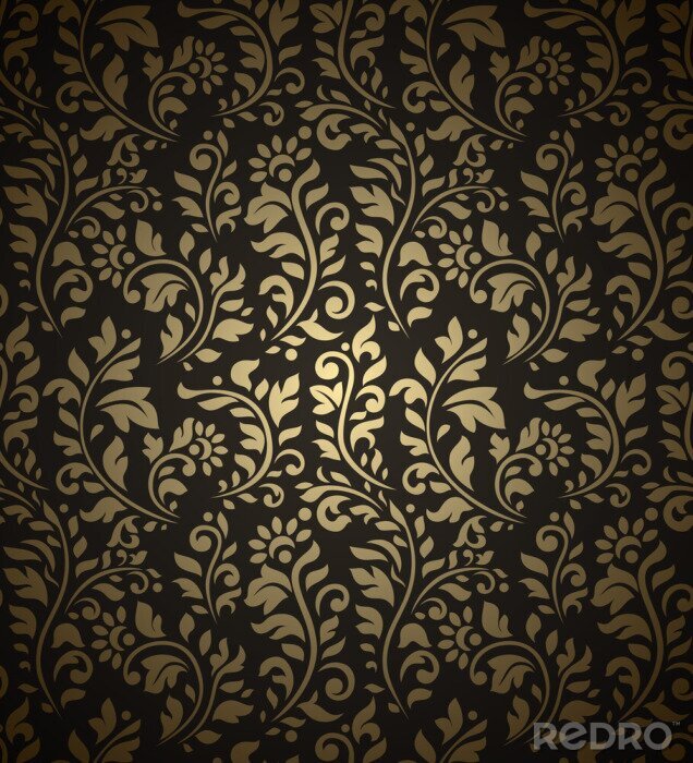 Bild Ornamente von verdrehten Weinleseblumen