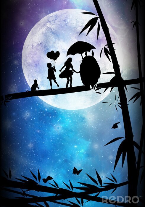 Bild Our friend Totoro silhouette art
