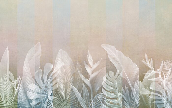 Bild Palm- und Monstera-Blätter