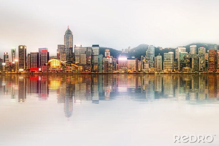 Bild Panorama der asiatischen Stadt Hongkong