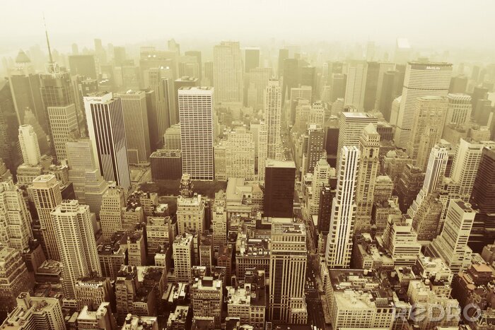 Bild Panorama hoher Gebäude in Sepia