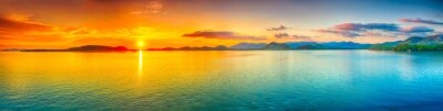 Panorama Sonnenuntergang über dem Ozean