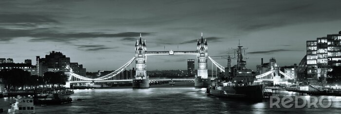 Bild Panorama von London in Grau