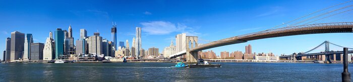 Bild Panorama von Manhattan mit Brücke