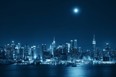 Bild Panorama von New York in Blau