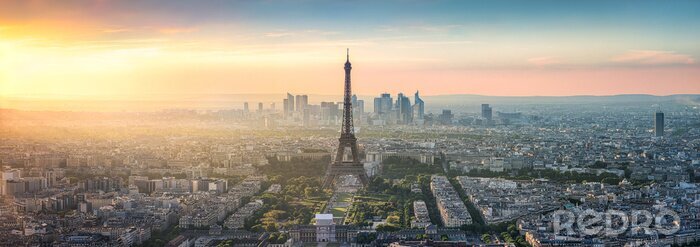 Bild Panorama von Paris bei Sonnenaufgang