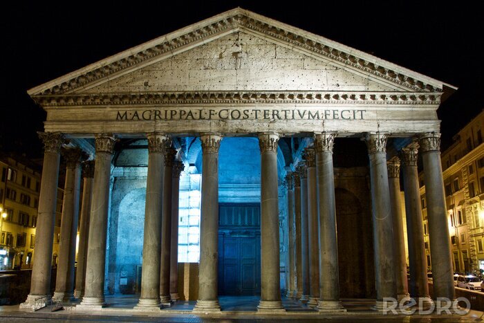 Bild Pantheon in Rom bei Nacht