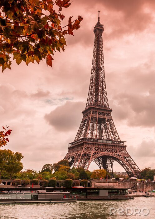 Bild Paris romantische Landschaft mit Eiffelturm
