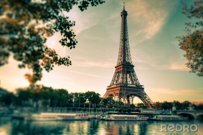 Bild Paris und Eiffelturm Retro