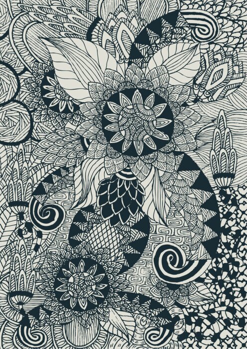 Bild Pflanzliches Blumenornament