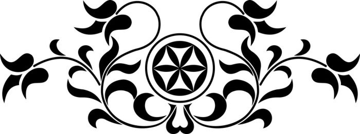 Bild Pflanzliches Ornament mit Lilien