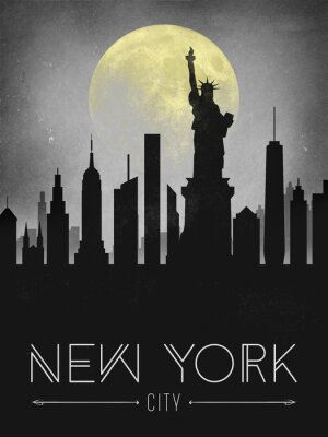 Bild Plakatstil von New York mit einem grungy dunklen Effekt