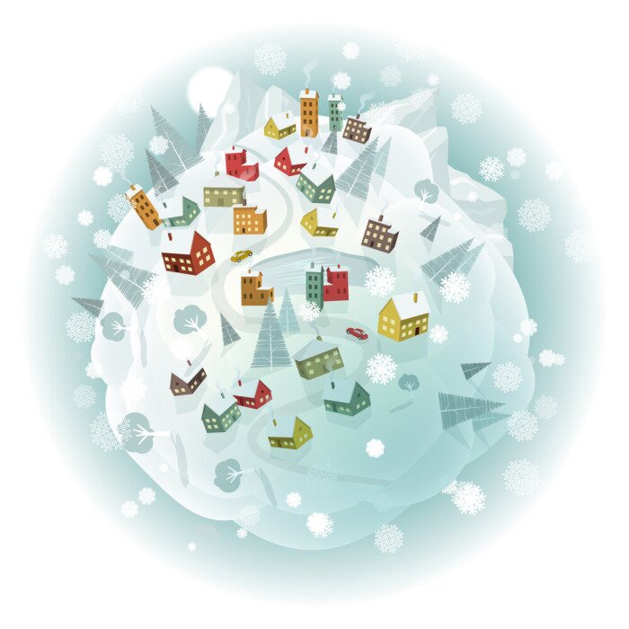 Bild Planet Erde im Winter