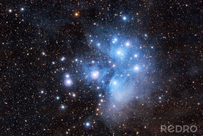 Bild Plejaden und Galaxie