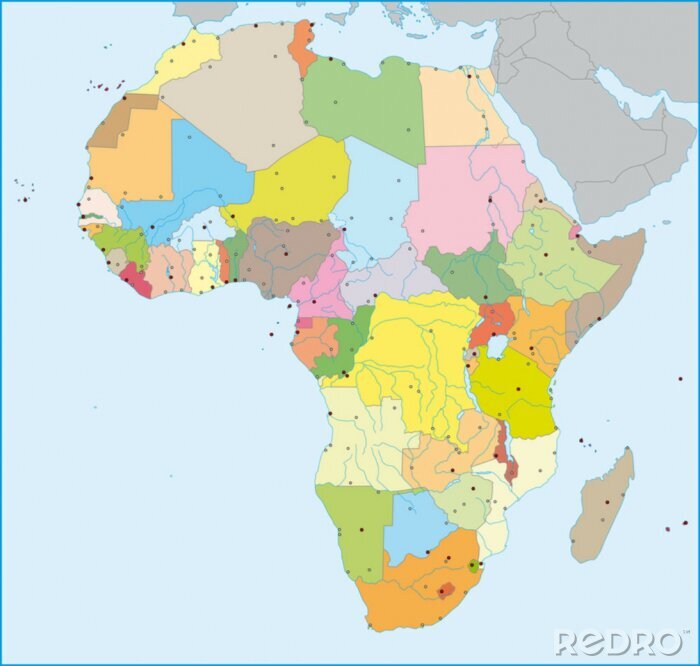Bild Politische Karte Afrikas