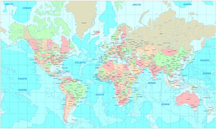 Bild Politische Weltkarte