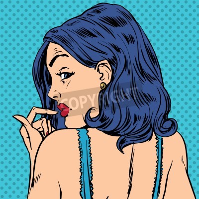 Bild Pop-Art-Gesicht Mädchen