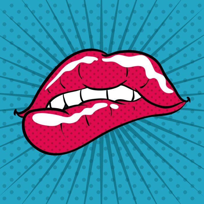 Bild Pop-Art-Lippen rosa