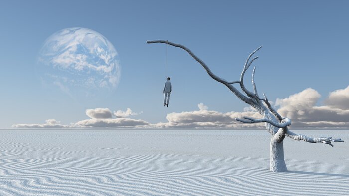 Bild Postapokalyptische surrealistische Landschaft