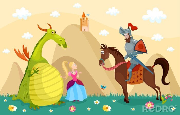 Bild Prinzessin Ritter und Drache