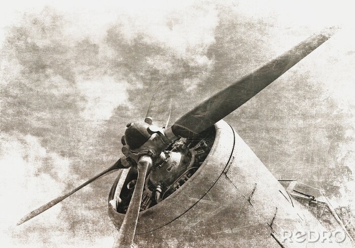 Bild Propeller eines Vintage-Flugzeugs