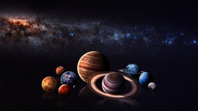 Realistische Planeten aus dem sonnigen Sonnensystem