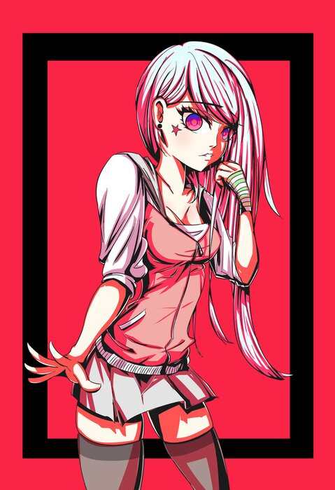 Bild Red long hair girl