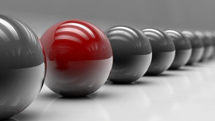 Bild Reihe von Kugeln