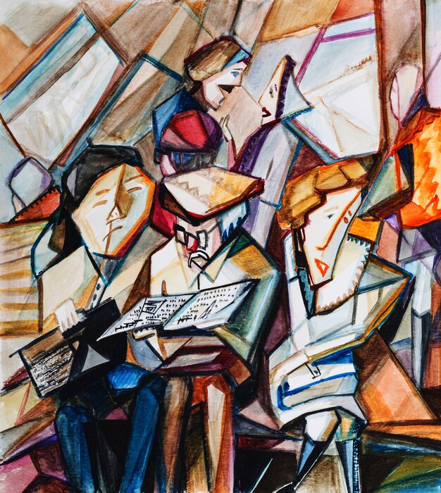 Bild Reisende Kubismus