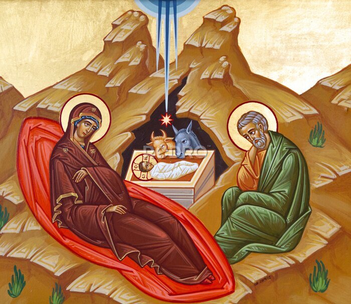 Bild Religiöse Arbeit der Geburt Jesu