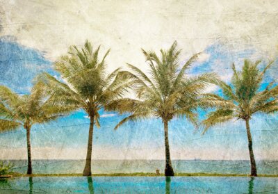 Bild Retro exotische Palmen