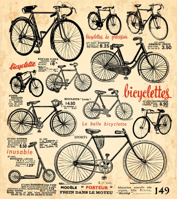 Bild Retro-Fahrradgrafiken