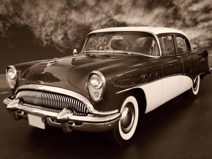 Bild Retro Fahrzeug in dunklen Farben