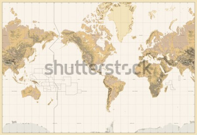Bild Retro Karte mit der Welt