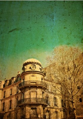 Bild Retro Mietshäuser in Paris