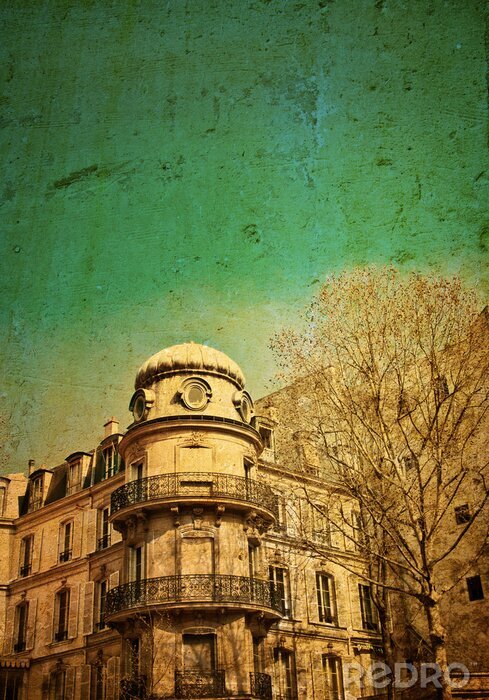 Bild Retro Mietshäuser in Paris