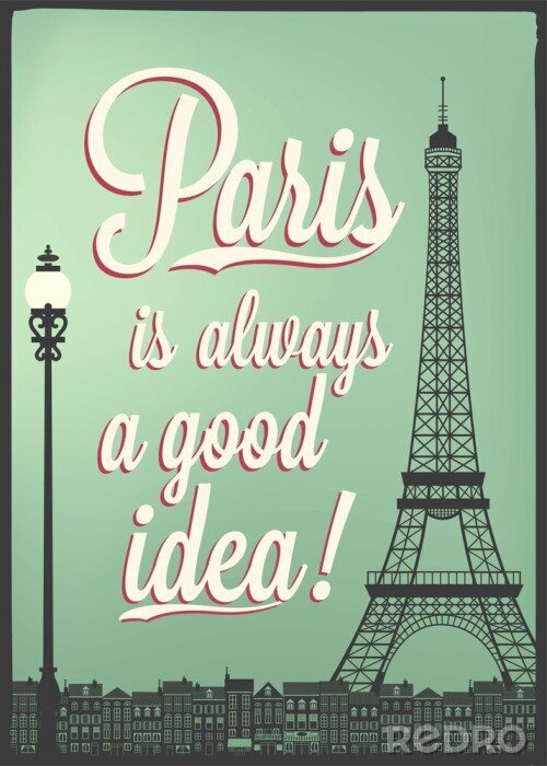 Bild Retro-Motiv mit Paris