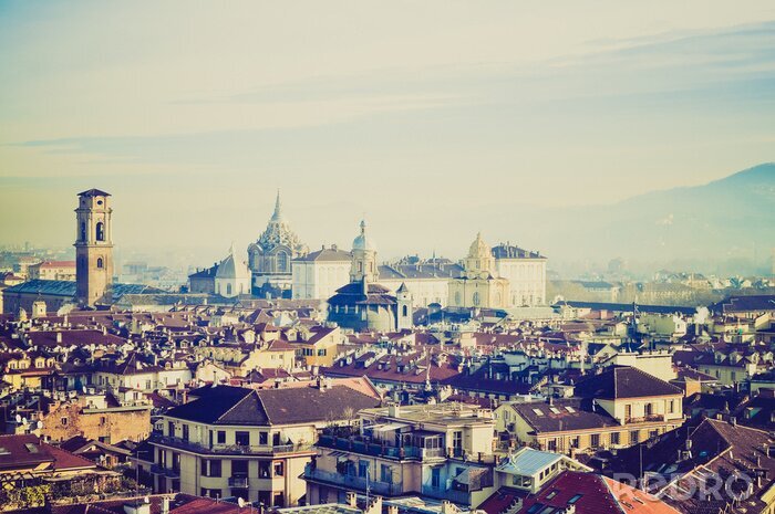 Bild Retro Stadt Turin
