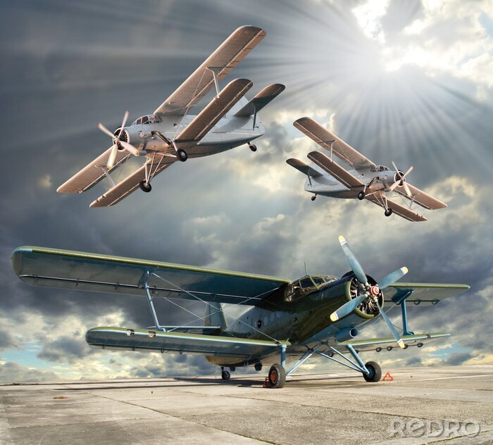 Bild Retro-Stil Bild der Doppeldecker. Transportation Thema.