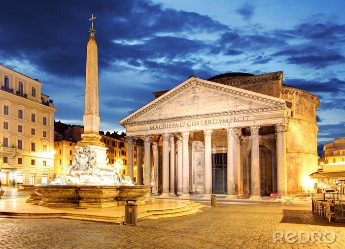 Bild Rom Nacht Pantheon