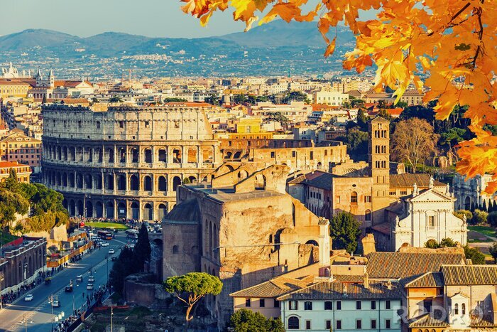 Bild Rom und Herbstkolosseum