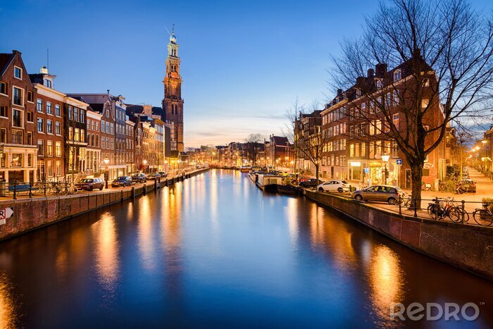 Bild Romantisches Amsterdam in der Abenddämmerung