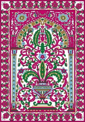 Rosa orientalisches Mosaik